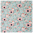 Jersey Vögel und Blumen in mint