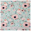 Jersey Vögel und Blumen in mint