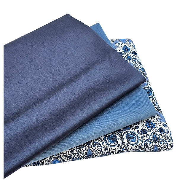 Trachten Stoffpaket hellblau und Ornamente mit Schürze