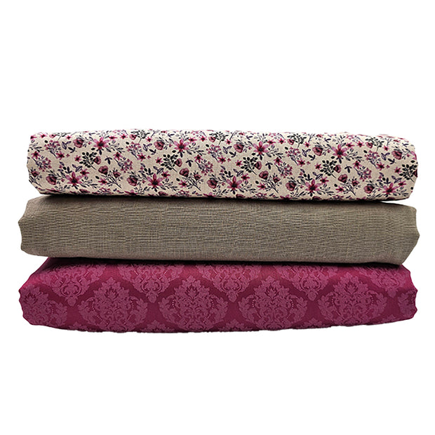 Trachten Stoffpaket beige und traube mit Schürze