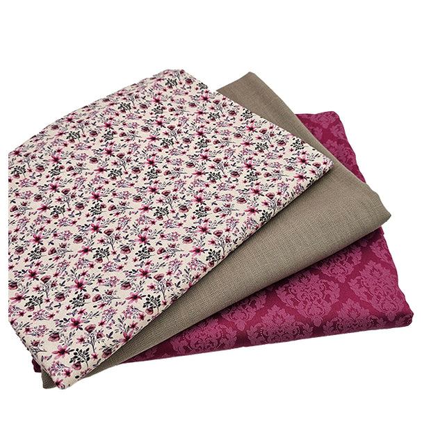 Trachten Stoffpaket beige und traube mit Schürze