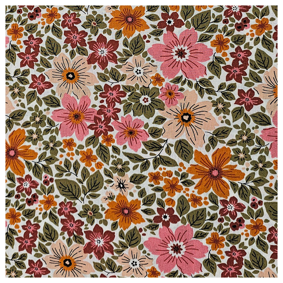Trachten Stoffpaket in schilfgrün und blush mit Blumen Schürze