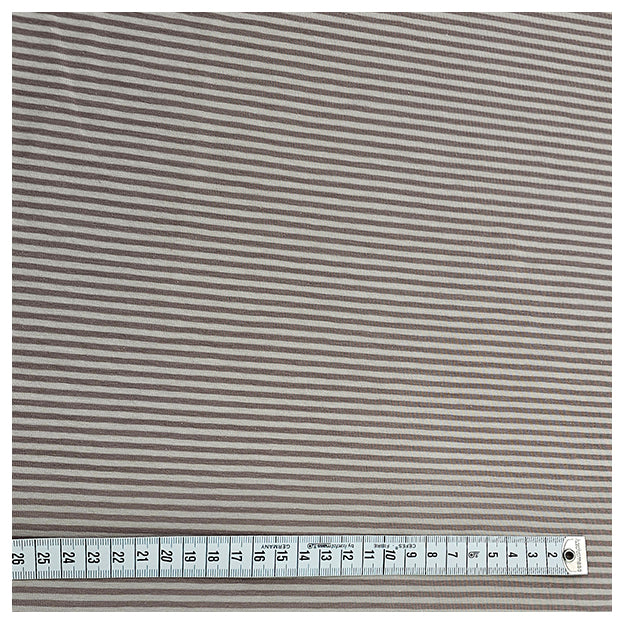 Jersey Streifen taupe 2mm