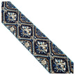 Elastic Band Jacquard blau, braun und beige 4cm