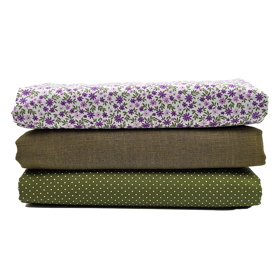 Trachten Stoffpaket in schilfgrün mit Blumen Schürze