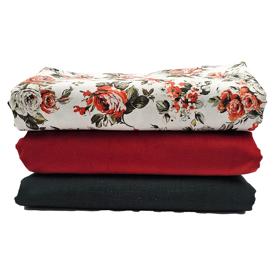 Trachten Stoffpaket Cord rost und dunkelgrün mit Schürze