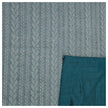 Zopf Jacquard/ Jersey petrolgrün