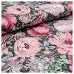 Baumwollsatin Siena große Blumen altrosa und grün