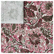 Baumwollsatin Siena Blumen rosa und olive