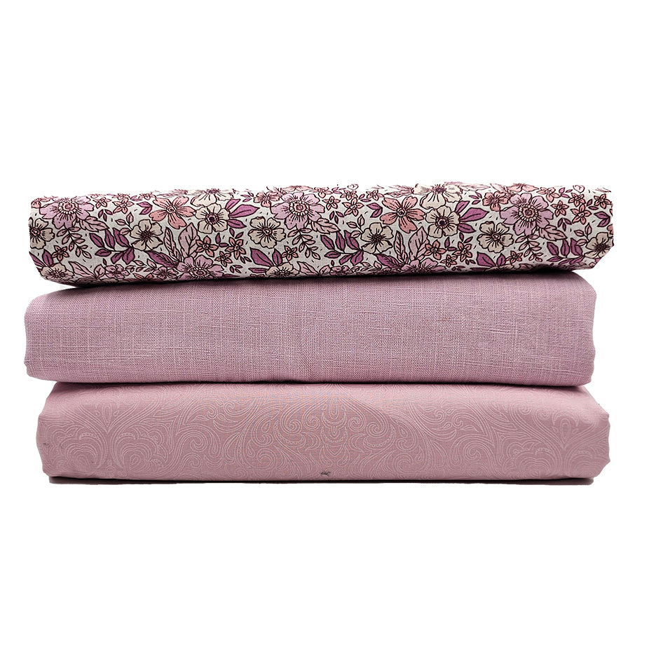 Trachten Stoffpaket zartrosa mit Blumen Schürze