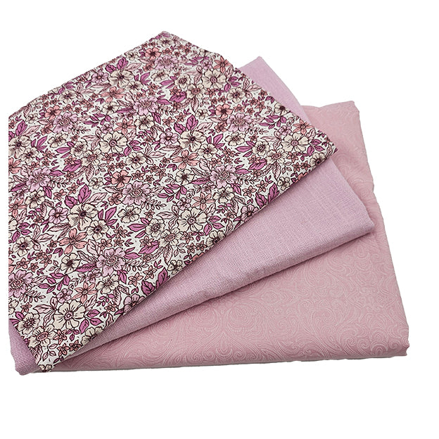 Trachten Stoffpaket zartrosa mit Blumen Schürze