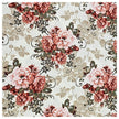 Baumwollsatin Siena Blumen altrosa, mauve und olive