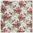 Baumwollsatin Siena Blumen altrosa, mauve und olive