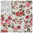Baumwollsatin Siena Blumen altrosa, rot und grün
