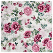 Baumwollsatin Siena Blumen altrosa und grün