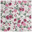 Baumwollsatin Siena Blumen altrosa und grün