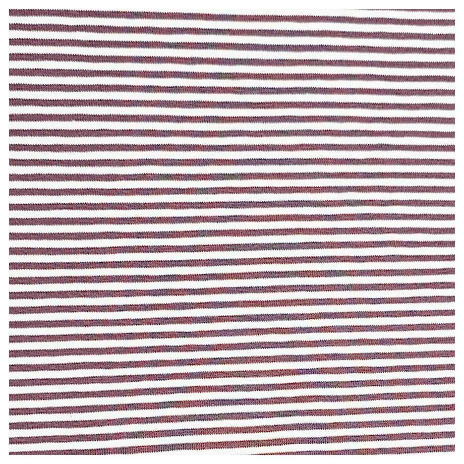 Jersey Streifen aubergine und weiß 2mm