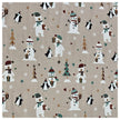 Jersey Stoffpaket Schneemann sand und dusty mint  mit Bündchen