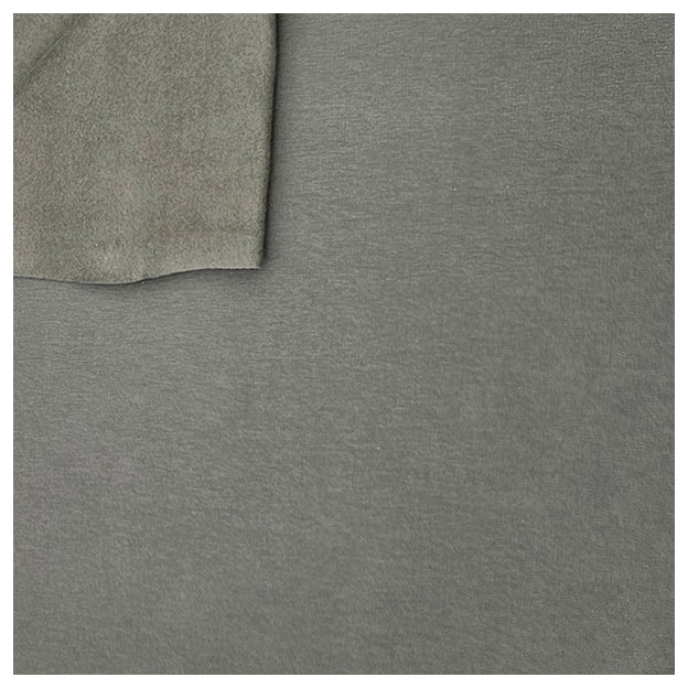 French Terry uni grün geraut