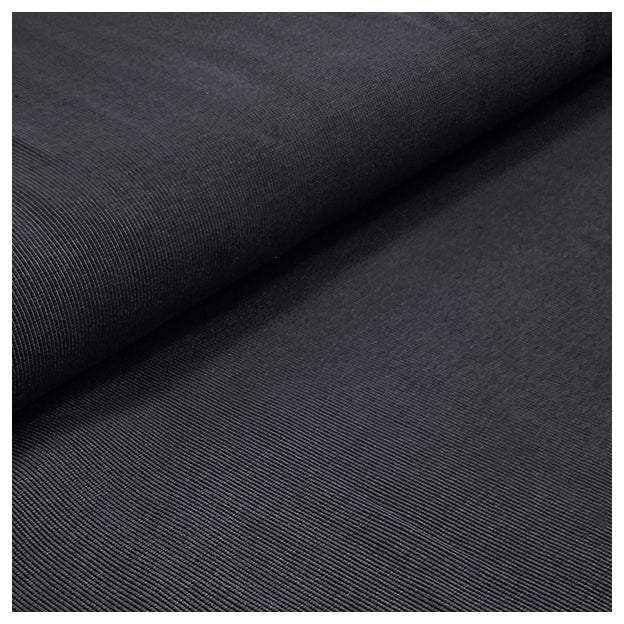 Rippjersey schwarz