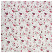 Baumwollsatin Rosen mit Pflanzen rosa