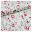 Baumwollsatin Blumen rosa