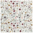 Baumwoll-Popelin Blumen Collage ecru