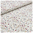 Baumwoll-Popelin Blumen Collage ecru