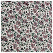 Baumwollsatin Siena Blumen grün, weinrot und rosa