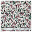 Baumwollsatin Siena Blumen grün, weinrot und rosa