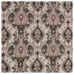 Baumwollsatin Siena Ornamente altrosa und olivgrün