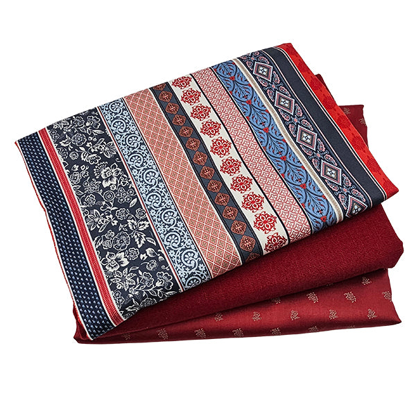 Trachten Stoffpaket in weinrot mit passender Schürze