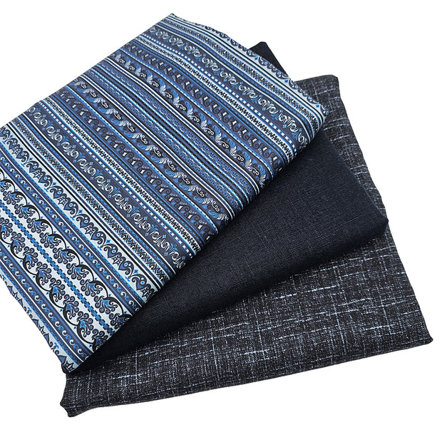 Trachten Stoffpaket dunkelblau mit Schürze in royal