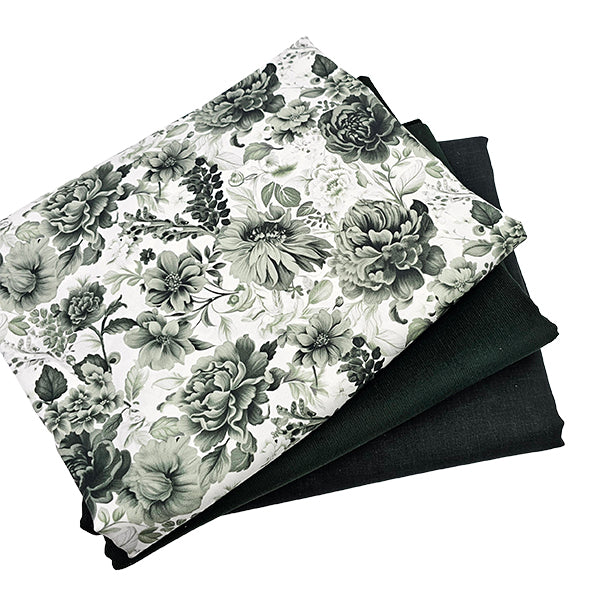 Trachten Stoffpaket mit Babycord in waldgrün und passender Schürze