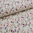 Rippjersey Blumen wollweiß