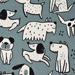 French Terry Hunde stahlblau