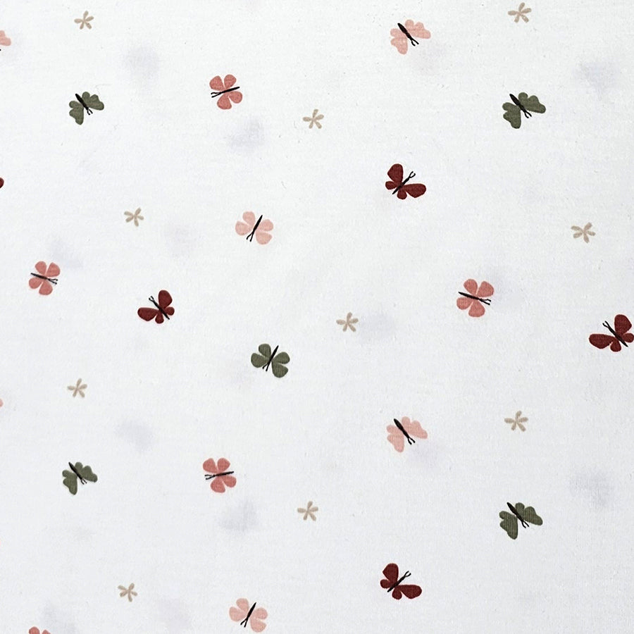 Jersey Stoffpaket Schmetterlinge und Streifen mit Bündchen