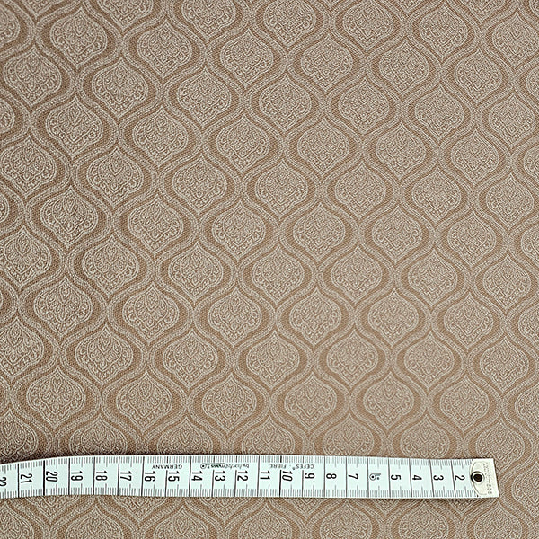 Baumwoll-Köper Ornamente Halbdruck nougat
