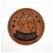 Label Einhorn aus Kunstleder