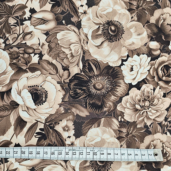 Canvas fein Rosen camel
