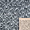 Baumwollsatin Ornamente blau und hellblau