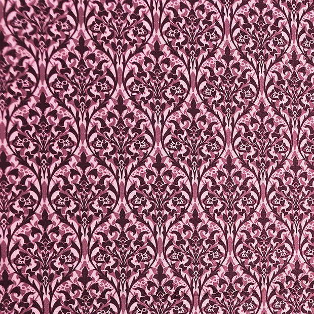 Baumwollsatin Ornamente burgunder