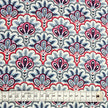 Baumwollsatin Siena Floral blau, rosa und rot
