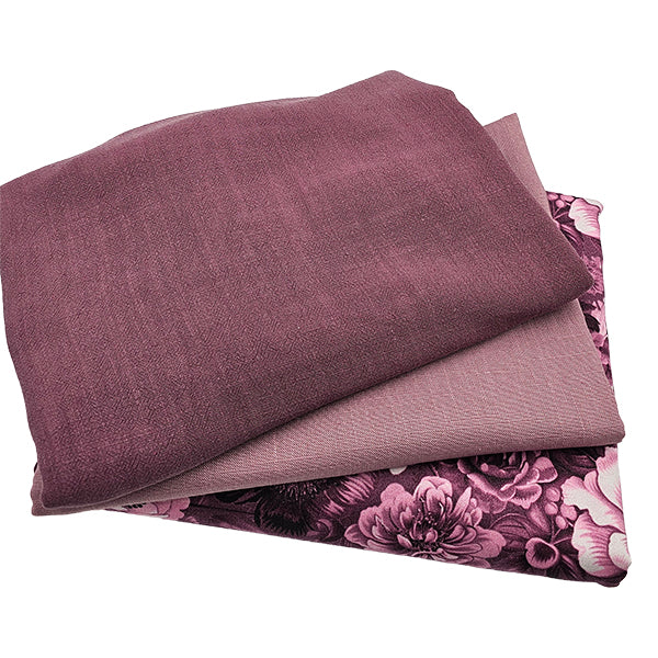 Trachten Stoffpaket mauve und burgunder mit  Schürze