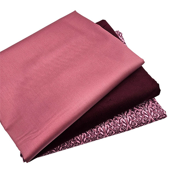 Trachten Stoffpaket Babycord brombeer und Ornamente mit  Schürze