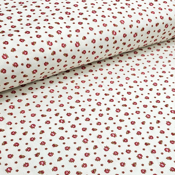 Babycord Blumen altrosa