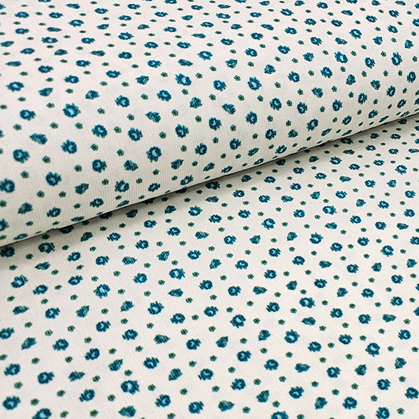 Babycord Blumen altgrün