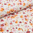 Babycord Blumen naturweiß, rosa und orange