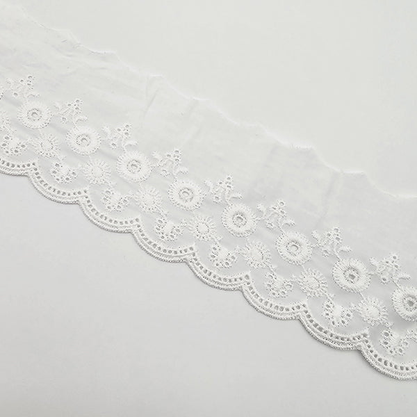 Festonspitze 80mm weiß