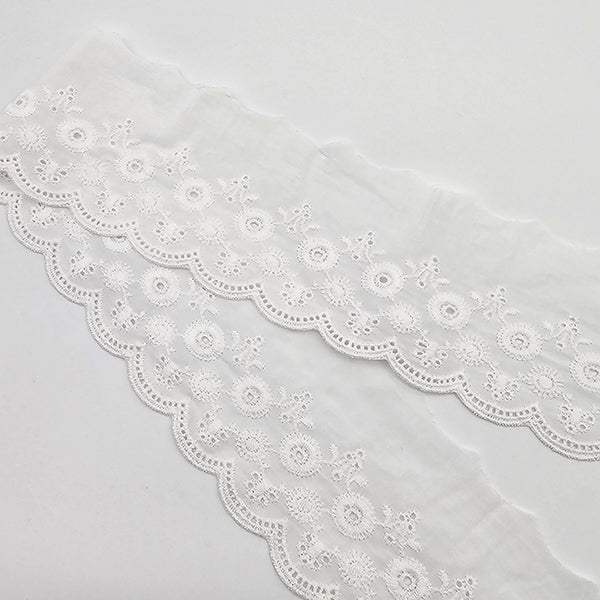 Festonspitze 80mm weiß